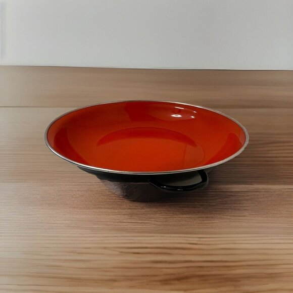 Vintage MCM Emo Celji Nesting Enamel Saute Pan Yugoslavia Porcelain Enamel Red N - Picture 2 of 8